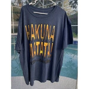 Disney Parks Authentic Hakuna Matata Mens Blue Lion King T-Shirt 2XL
